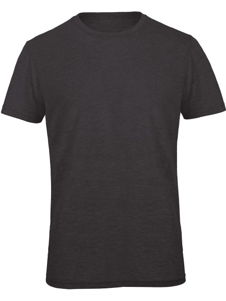 B&C T-shirt Triblend col rond Homme HEATHER DARK GREY personnalisable