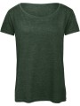 B&C T-shirt Triblend col rond Femme Heather Forest personnalisable