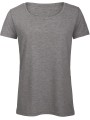 B&C T-shirt Triblend col rond Femme heather light grey personnalisable