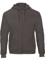 B&C Sweatshirt capuche zippé ID.205 anthracite personnalisable
