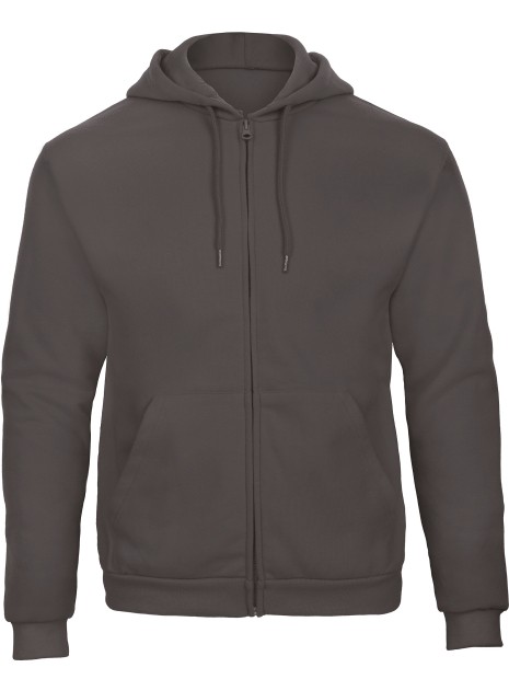 B&C Sweatshirt capuche zippé ID.205 anthracite personnalisable