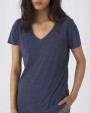T-shirt B&C TriBlend V-neck TEE / Woman voor bedrukking &amp; borduring