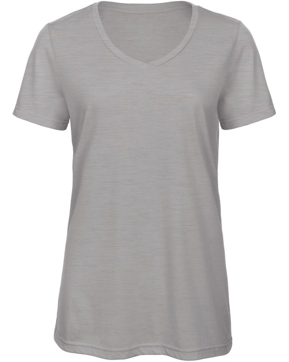 T-shirt B&C TriBlend V-neck TEE / Woman voor bedrukking &amp; borduring