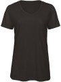 B&C T-shirt Triblend col V Femme noir personnalisable