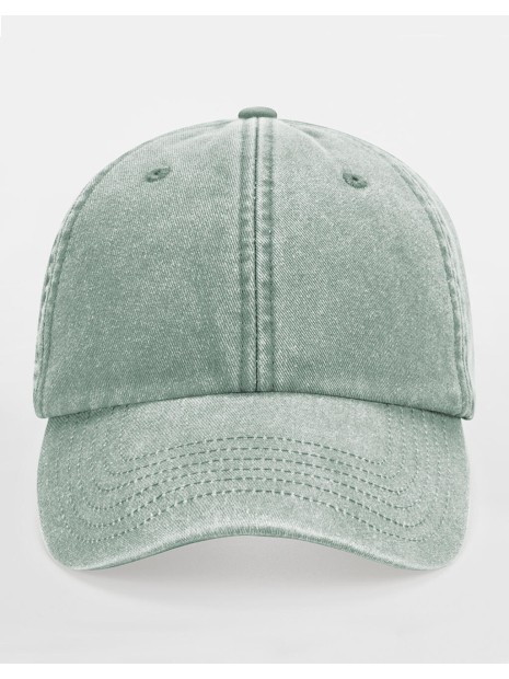 BEECHFIELD Casquette vintage profil bas vintage sage green personnalisable