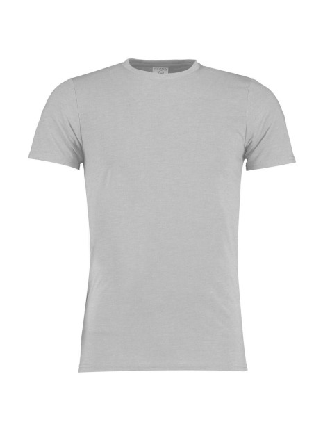 KUSTOM KIT Fashion Fit Superwash® 60º Tee gris clair marl personnalisable