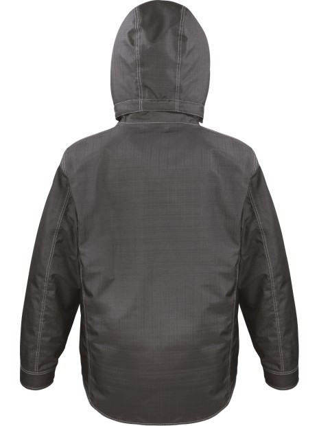 RESULT Parka robuste "effet denim" noir personnalisable