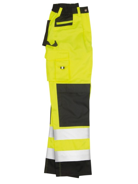 RESULT Pantalon cargo de sécurité fluo yellow personnalisable