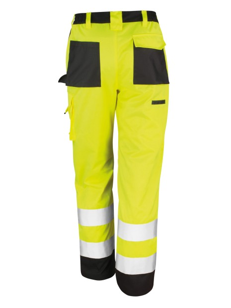 RESULT Pantalon cargo de sécurité fluo yellow personnalisable