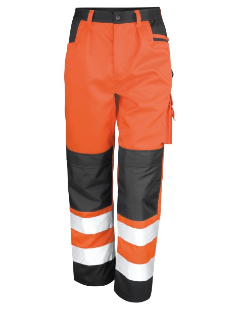 RESULT Pantalon cargo de sécurité flo orange personnalisable