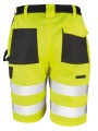 RESULT Short cargo de sécurité fluorescent yellow personnalisable