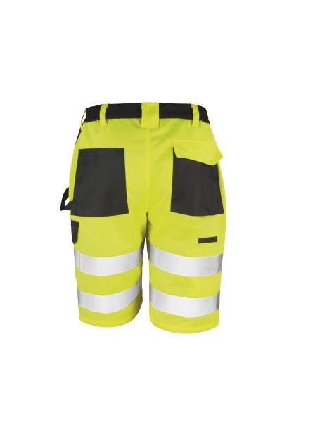 RESULT Short cargo de sécurité fluo yellow personnalisable