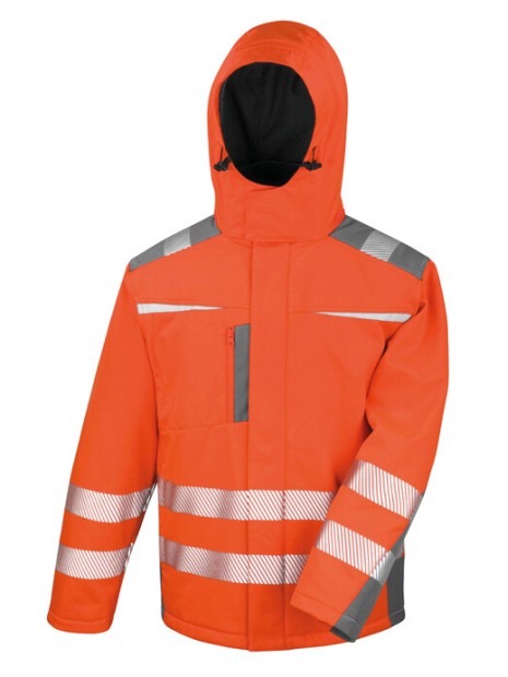 RESULT Manteau softshell dynamique flo orange personnalisable