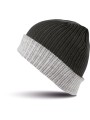 RESULT Bonnet tressé noir/gris personnalisable