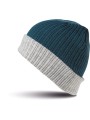 RESULT Bonnet tressé teal/grey personnalisable