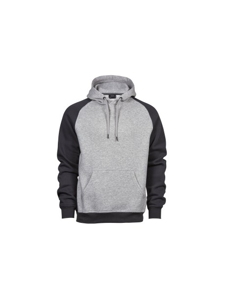 TEE JAYS TWO-TONE  HOODED SWEATSHIRT heather/dark grey personnalisable