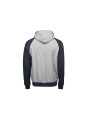 TEE JAYS TWO-TONE  HOODED SWEATSHIRT heather/bleu marine personnalisable
