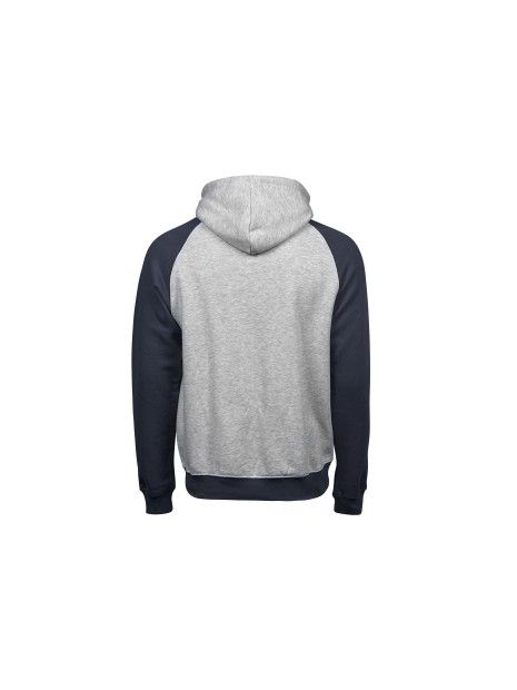 TEE JAYS TWO-TONE  HOODED SWEATSHIRT heather/bleu marine personnalisable