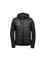 TEE JAYS HOODED CROSSOVER JACKET noir/noir personnalisable