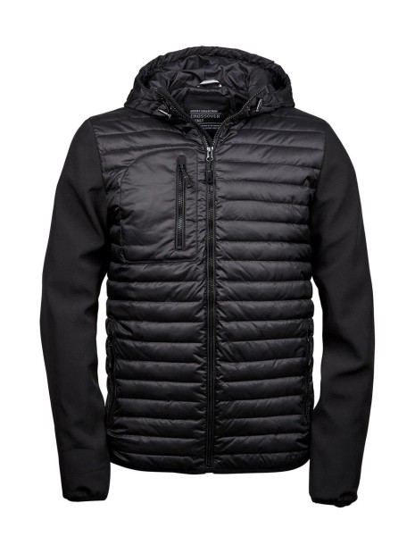 TEE JAYS HOODED CROSSOVER JACKET noir personnalisable