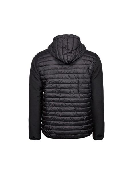 TEE JAYS HOODED CROSSOVER JACKET noir/noir personnalisable