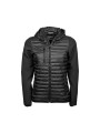 TEE JAYS WOMENS HOODED CROSSOVER JACKET noir/noir personnalisable