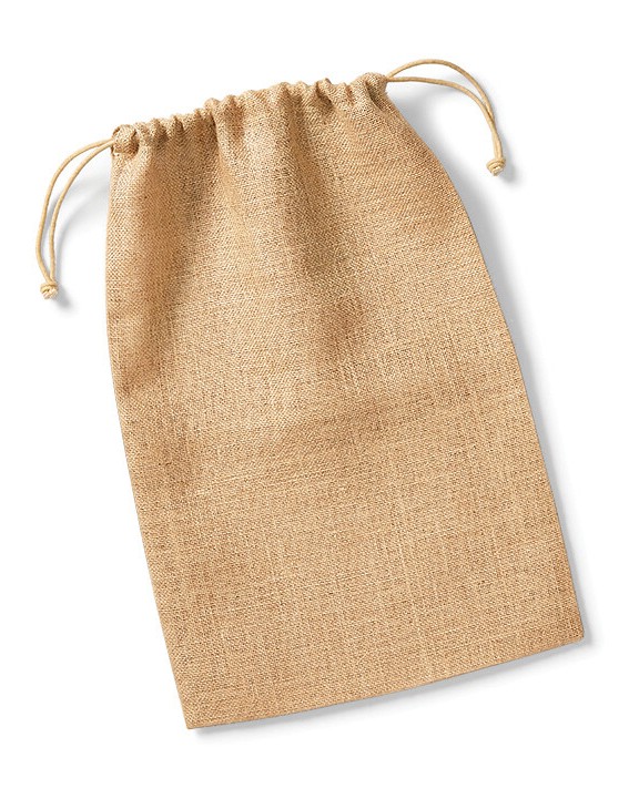 WESTFORDMILL Jute Tasche mit Kordeln Tasche personalisierbar