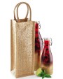 Tas & zak WESTFORDMILL SHIMMER JUTE BOTTLE BAG voor bedrukking &amp; borduring