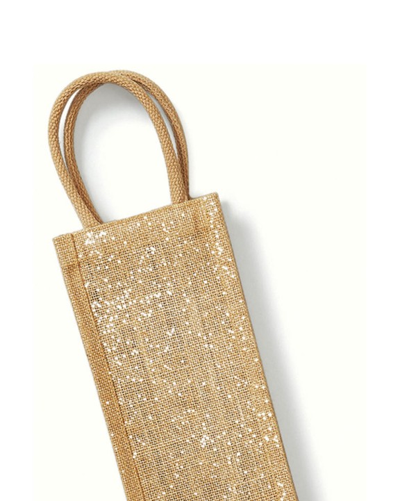 Tas & zak WESTFORDMILL SHIMMER JUTE BOTTLE BAG voor bedrukking &amp; borduring