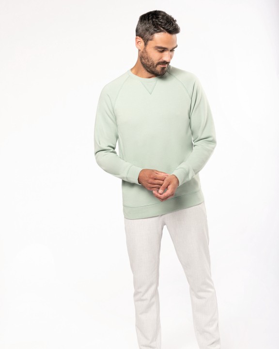 Sweat-shirt personnalisable KARIBAN Sweat-shirt Bio col rond manches raglan homme