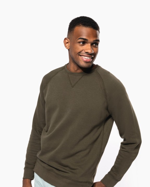 Sweat-shirt personnalisable KARIBAN Sweat-shirt Bio col rond manches raglan homme