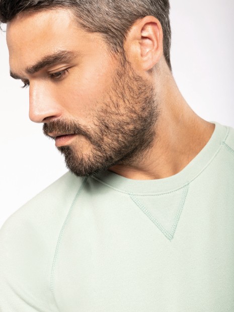 Sweat-shirts à personnaliser KARIBAN Sweat-shirt Bio col rond manches raglan homme 
