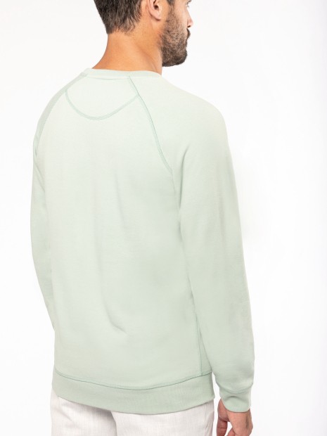 Sweat-shirts à personnaliser KARIBAN Sweat-shirt Bio col rond manches raglan homme 