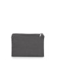 KIMOOD Pochette en coton canvas - modèle moyen grey / silver personnalisable