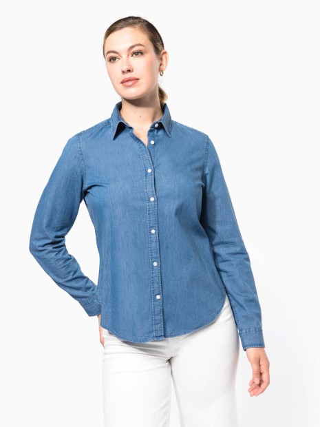 Chemises à personnaliser KARIBAN Chemise denim femme 