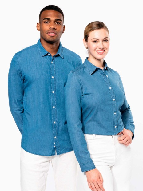 Chemises à personnaliser KARIBAN Chemise denim femme 