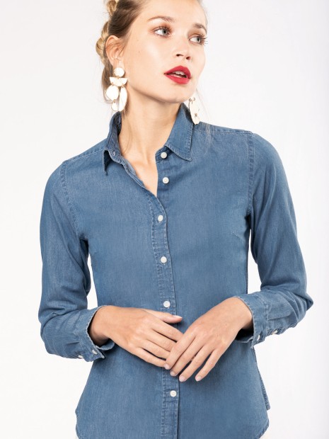 Chemises à personnaliser KARIBAN Chemise denim femme 