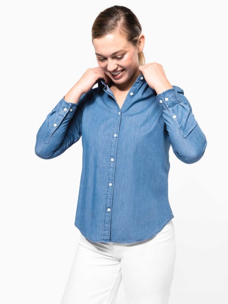 Chemises à personnaliser KARIBAN Chemise denim femme 