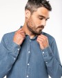 Hemd KARIBAN Herenoverhemd Denim voor bedrukking &amp; borduring