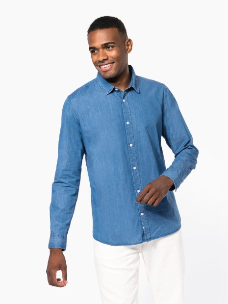 Chemises à personnaliser KARIBAN Chemise denim homme 