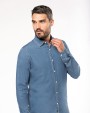 Hemd KARIBAN Herenoverhemd Denim voor bedrukking &amp; borduring