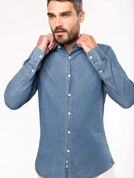 Chemises à personnaliser KARIBAN Chemise denim homme 