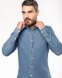 Hemd KARIBAN Herenoverhemd Denim voor bedrukking &amp; borduring