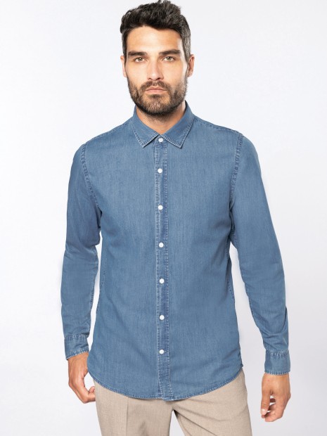 Chemises à personnaliser KARIBAN Chemise denim homme 