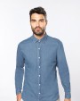 Hemd KARIBAN Herenoverhemd Denim voor bedrukking &amp; borduring