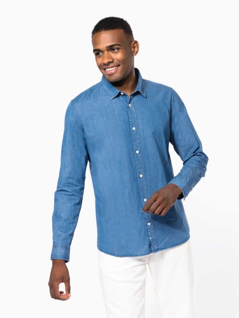 Chemises à personnaliser KARIBAN Chemise denim homme 
