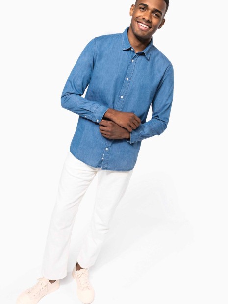 Chemises à personnaliser KARIBAN Chemise denim homme 