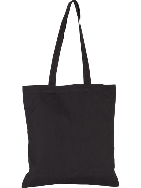 KIMOOD Sac shopping en coton canvas noir personnalisable