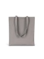 KIMOOD Sac shopping en coton canvas gris metal personnalisable