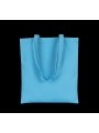 KIMOOD Sac shopping en coton canvas bleu lagon personnalisable